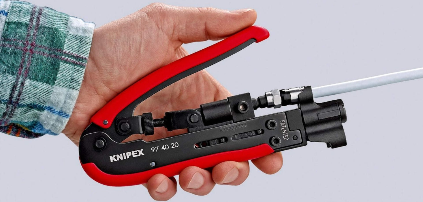 Knipex klešta za krimpovanje za F / BNC / RCA konektore (97 40 20 SB)