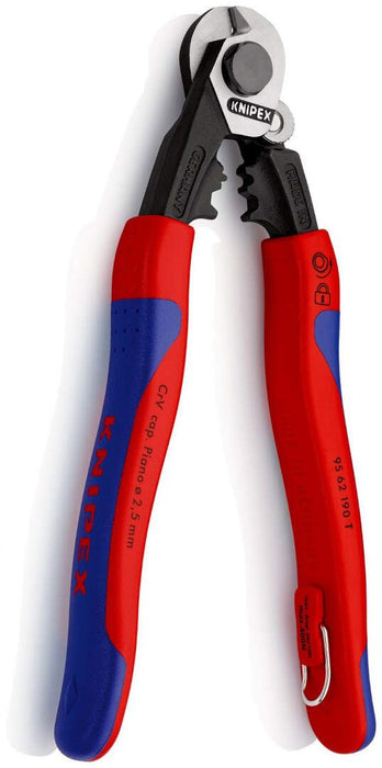 Knipex klešta za sečenje sajli i žičanih užadi 190mm sa dodatkom za kačenje (95 62 190 T)