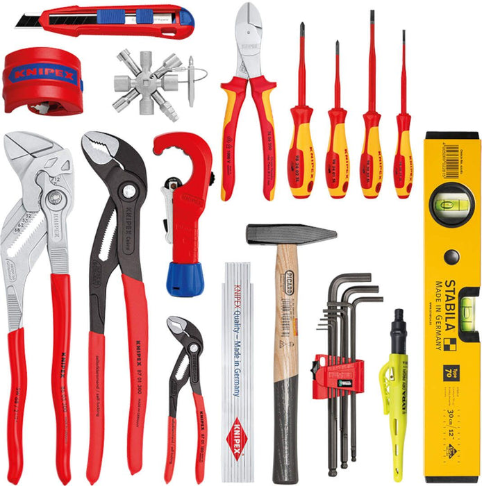 Knipex kofer za alat "Robust26 Move" + set od 22 alata - za vodoinstalatere (00 21 33 S)