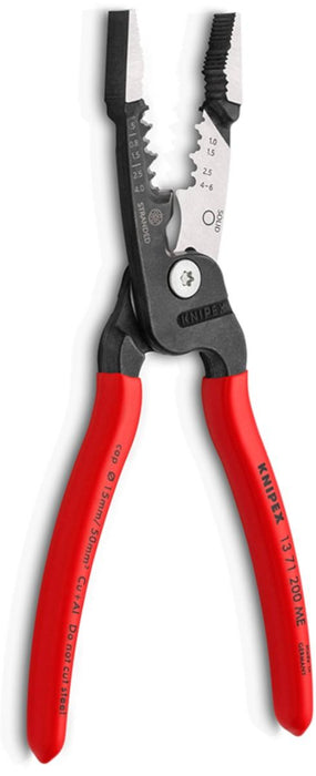 Knipex kombinovana električarska klešta za skidanje izolacije 200mm sa gumiranim ručkama (13 71 200 ME)