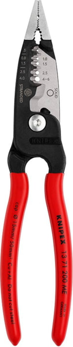 Knipex kombinovana električarska klešta za skidanje izolacije 200mm sa gumiranim ručkama (13 71 200 ME)