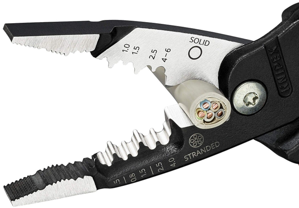 Knipex kombinovana električarska klešta za skidanje izolacije 200mm sa gumiranim ručkama (13 71 200 ME)