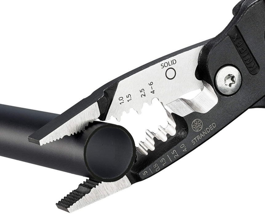 Knipex kombinovana električarska klešta za skidanje izolacije 200mm sa gumiranim ručkama (13 71 200 ME)