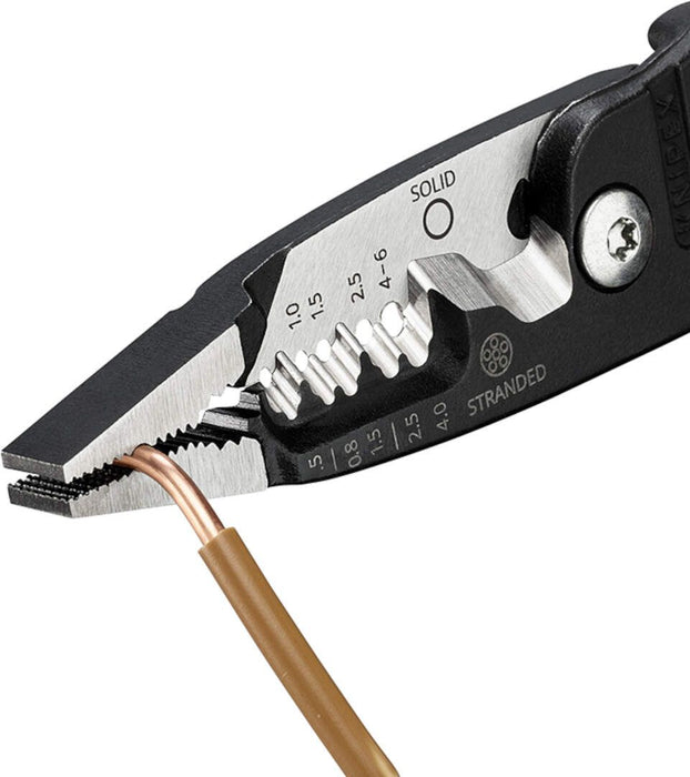 Knipex kombinovana električarska klešta za skidanje izolacije 200mm sa gumiranim ručkama (13 71 200 ME)