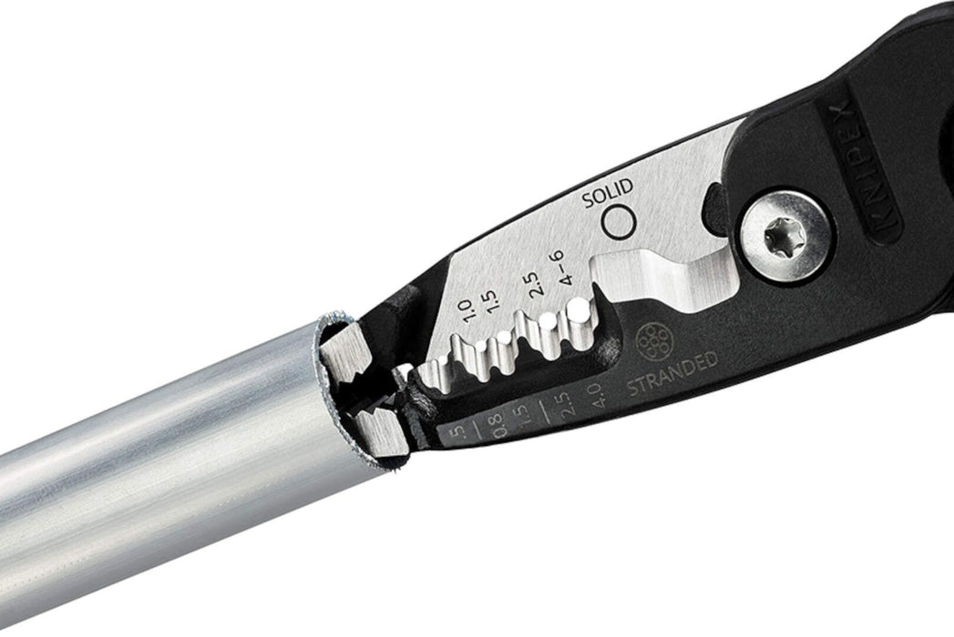 Knipex kombinovana električarska klešta za skidanje izolacije 200mm sa gumiranim ručkama (13 71 200 ME)