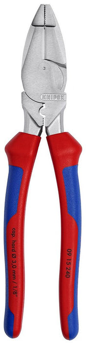 Knipex kombinovana klešta za kablove sa tačkom za presovanje Lineman 240mm - hromirana (09 15 240)