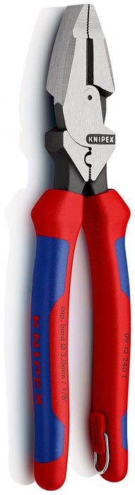 Knipex kombinovana klešta za kablove sa tačkom za presovanje Lineman 240mm sa dodatkom za kačenje (09 12 240 T)