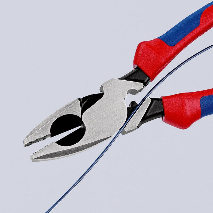 Knipex kombinovana klešta za kablove sa tačkom za presovanje Lineman 240mm sa dodatkom za kačenje (09 12 240 T)