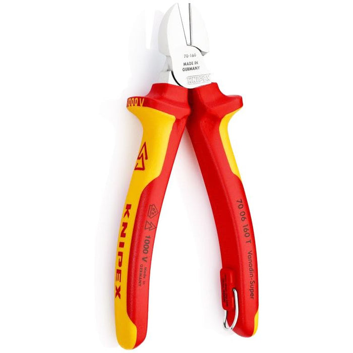 Knipex izolovane kose sečice sa dodatkom za kačenje 160mm 1000V VDE - hromirane (70 06 160 T BK)