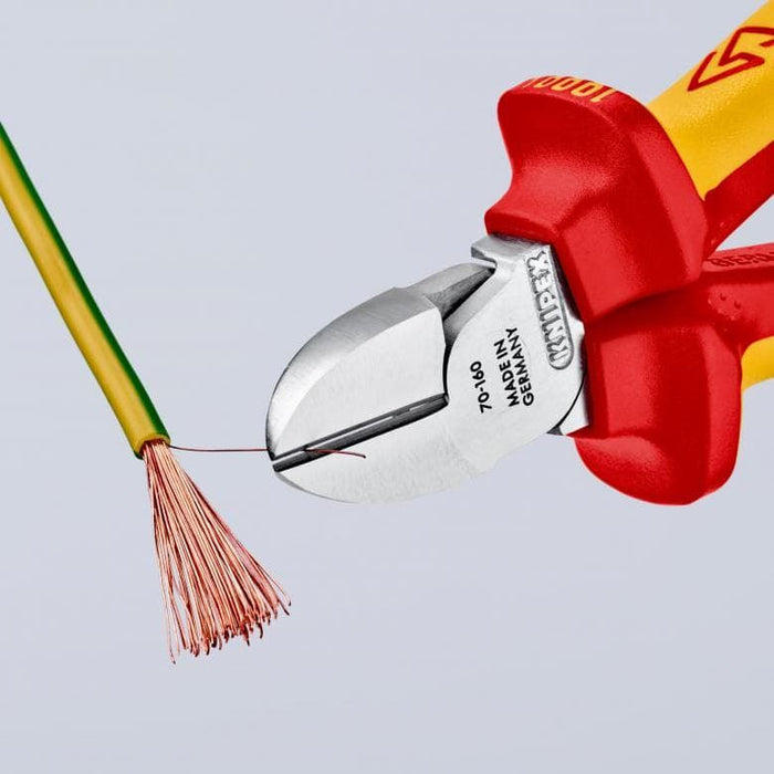 Knipex izolovane kose sečice sa dodatkom za kačenje 160mm 1000V VDE - hromirane (70 06 160 T BK)