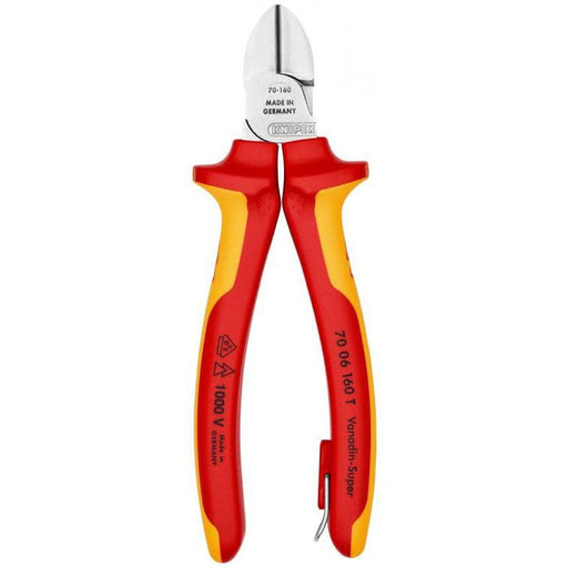 Knipex izolovane kose sečice sa dodatkom za kačenje 160mm 1000V VDE - hromirane (70 06 160 T BK)