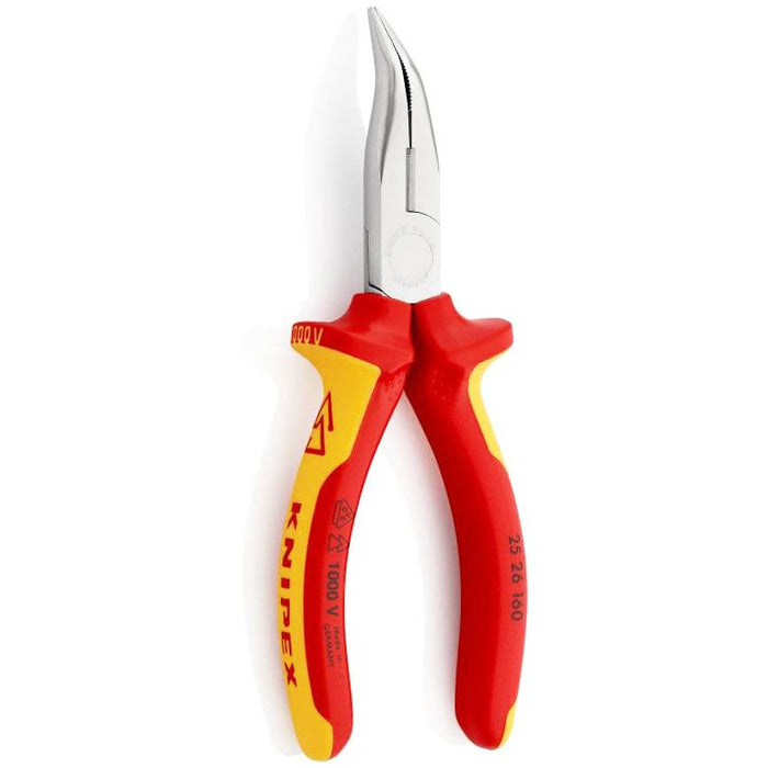 Knipex kriva špic klešta 1000V VDE izolovana 160mm - hromirana (25 26 160)