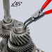 Knipex kriva zeger klešta za spoljašnje sigurnosne prstenove 185mm - pod 45° (46 31 A22)