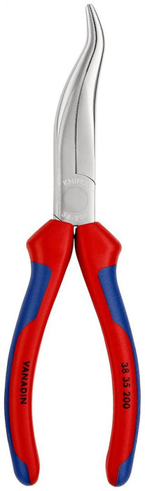 Knipex povijena poluobla mehaničarska klešta 200mm - hromirana (38 35 200)