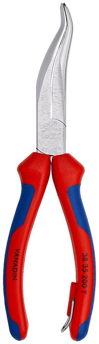 Knipex povijena poluobla mehaničarska klešta 200mm - hromirana sa dodatkom za kačenje (38 35 200 T)