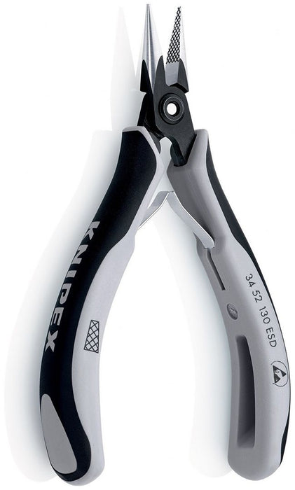 Knipex precizna klešta za elektroniku sa poluokruglim čeljustima 130mm (34 52 130 ESD)