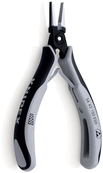 Knipex precizna klešta za elektroniku sa ravnim čeljustima 135mm (34 42 130 ESD)