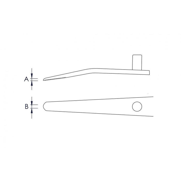 Knipex precizna pinceta - tupa, 1000V VDE izolovana (92 67 63)