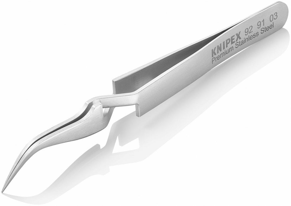 Knipex precizna špicasta ukrštena pinceta za automatsko držanje 115mm - pod 45° (92 91 03)