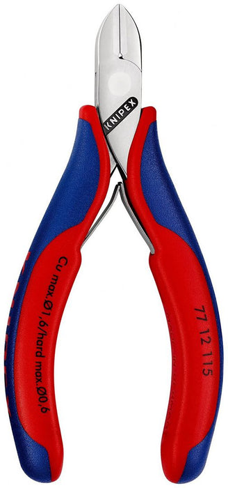 Knipex precizne kose sečice za elektroniku sa oprugom i stezaljkom za žicu 115mm (77 12 115)