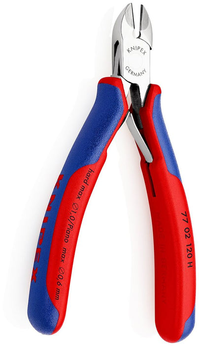 Knipex precizne kose sečice za elektroniku sa umetnutom oštricom od tvrdog metala 120mm (77 02 120 H)