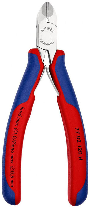 Knipex precizne kose sečice za elektroniku sa umetnutom oštricom od tvrdog metala 120mm (77 02 120 H)
