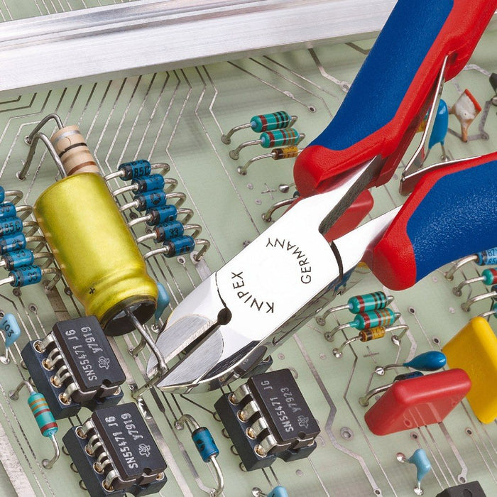 Knipex precizne kose sečice za elektroniku sa umetnutom oštricom od tvrdog metala 120mm (77 02 120 H)