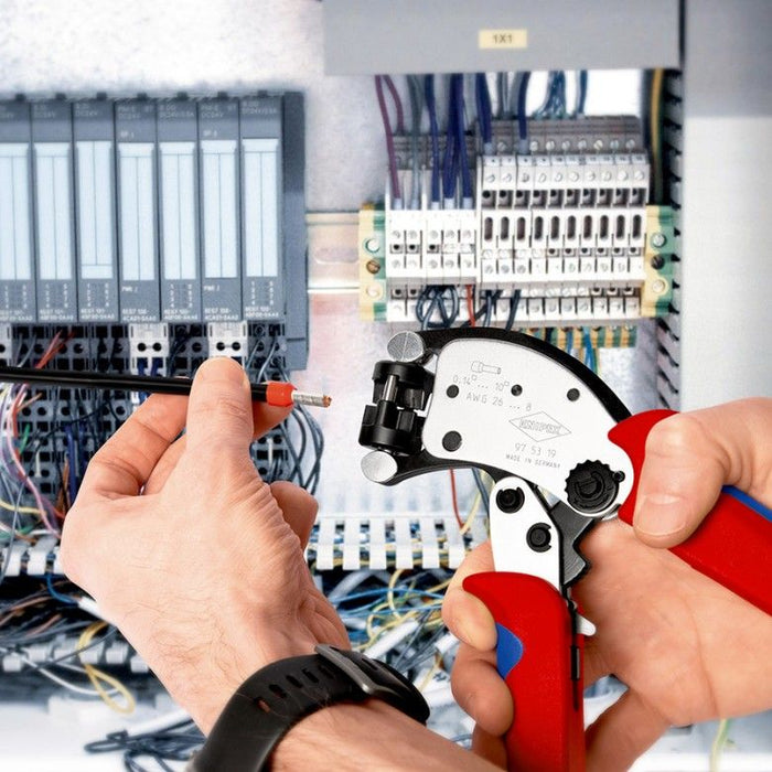 Knipex Twistor® T samopodešavajuća klešta za hilzne sa rotirajućom glavom 0.14 - 10 mm² (97 53 19)