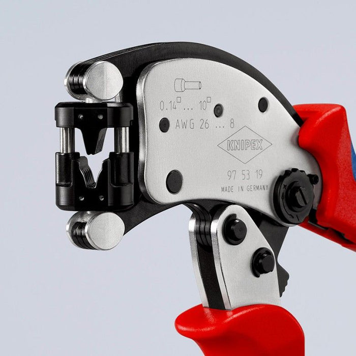 Knipex Twistor® T samopodešavajuća klešta za hilzne sa rotirajućom glavom 0.14 - 10 mm² (97 53 19)