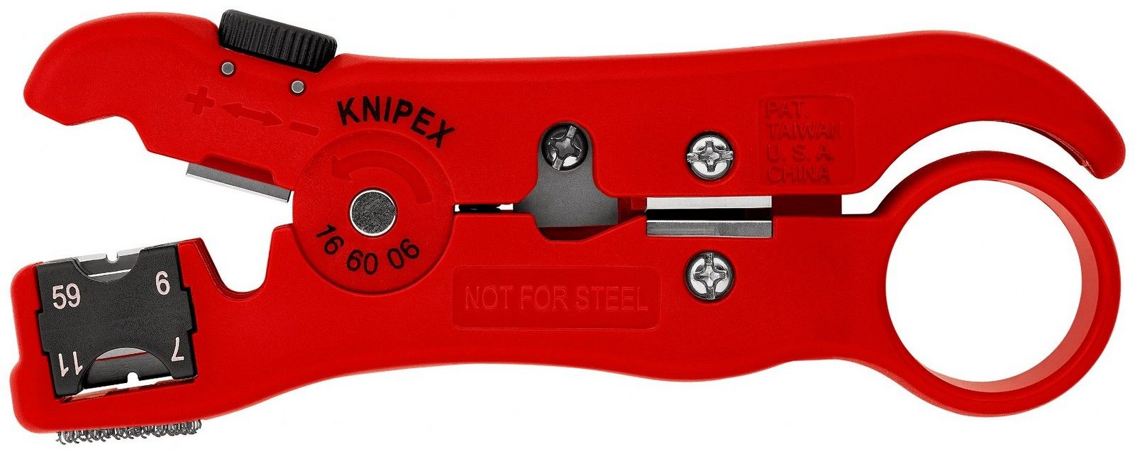 Knipex skidač izolacije za koaksijalne i data kablove 125mm - u blister pakovanju (16 60 06 SB)