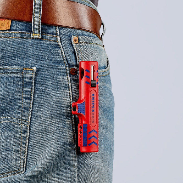 Knipex univerzalni alat za skidanje izolacije sa nožem za uzdužno rezanje - u blister pakovanju (16 85 125 SB)