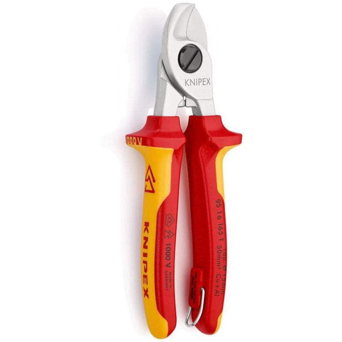 Knipex VDE izolovane makaze za kablove sa dodatkom za kačenje 165mm (95 16 165 T)