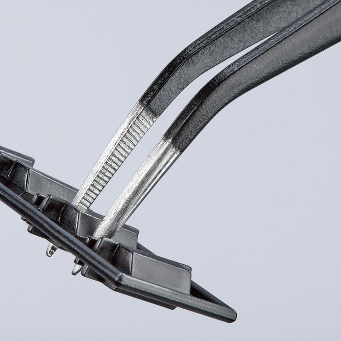 Knipex zakrivljena precizna špicasta pinceta 155mm - pod 25° (92 34 37)