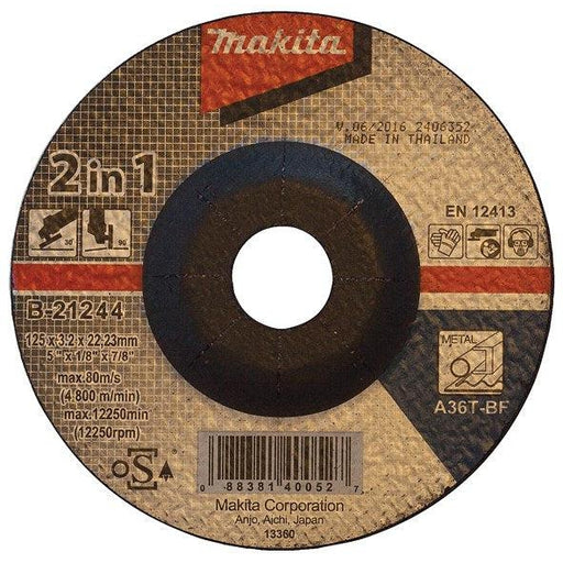 2 u 1 brusni disk za metal Makita B-21244-SBT Alati Beograd