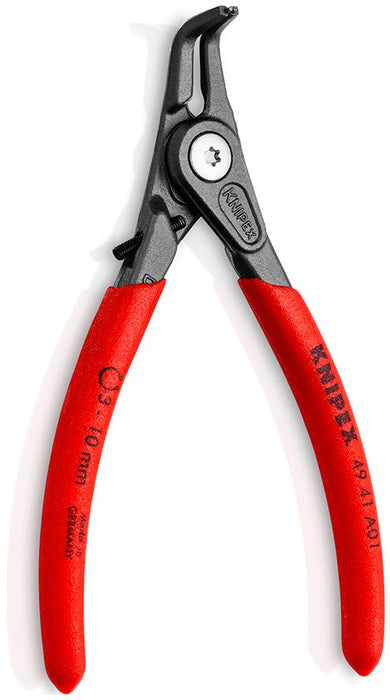 Precizna kriva Knipex zeger klešta za spoljašnje sigurnosne prstenove sa graničnikom 130mm - pod 90° (49 41 A01)
