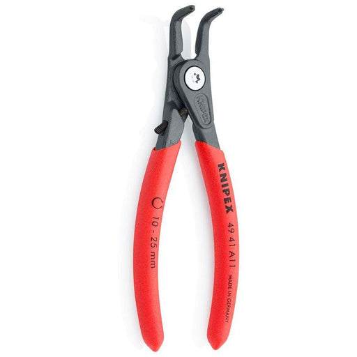 Precizna kriva Knipex zeger klešta za spoljašnje sigurnosne prstenove sa graničnikom 130mm - pod 90° (49 41 A11)