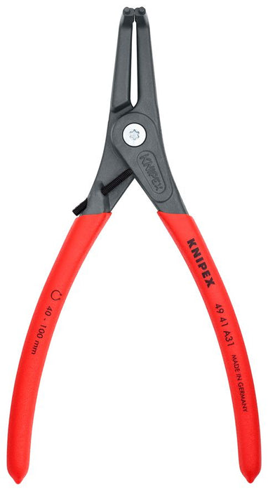 Precizna kriva Knipex zeger klešta za spoljašnje sigurnosne prstenove sa graničnikom 210mm - pod 90° (49 41 A31)