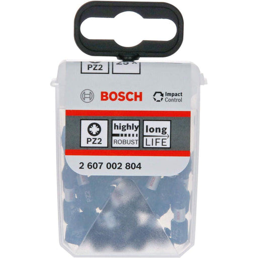 PZ2 25mm kovani bitovi u Tic Tac pakovanju 25kom Impact Control Bosch - 2607002804