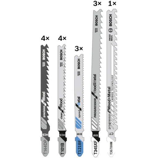 Set listova ubodnih testera MultiMaterial 14+1 gratis karbidna T367XHM Bosch - 2607011438