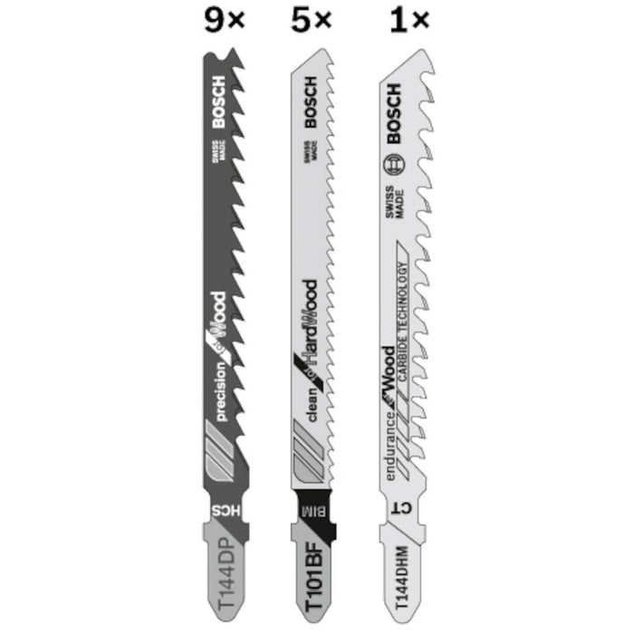 Set listova ubodnih testera za drvo 14+1 gratis karbidna T144DHM Bosch - 2607011436