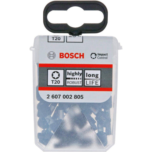 T20 25mm kovani bitovi u Tic Tac pakovanju 25kom Impact Control Bosch - 2607002805