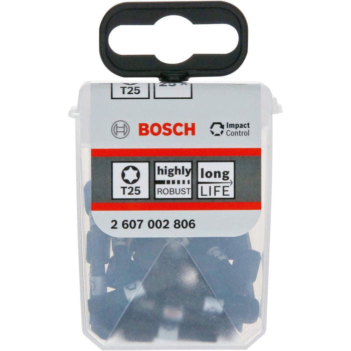 T25 25mm kovani bitovi u Tic Tac pakovanju 25kom Impact Control Bosch - 2607002806