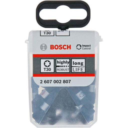 T30 25mm kovani bitovi u Tic Tac pakovanju 25kom Impact Control Bosch - 2607002807